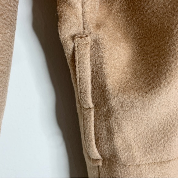Nili Lotan Laight Wool Blend Duster Coat (Sz XS) Shawl Collar Tan Camel - Picture 9 of 16